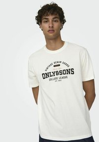 Only & Sons Camiseta estampada - cloud dancer