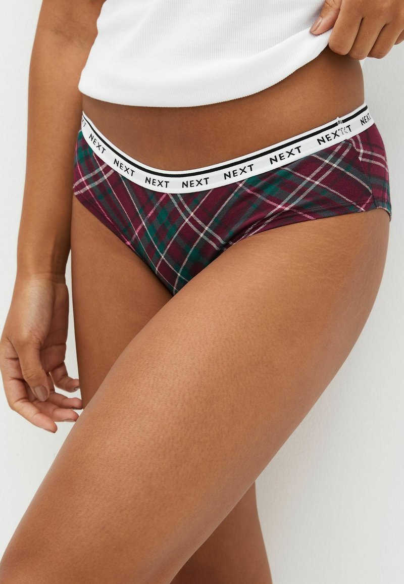 Next MONO PRINT RICH LOGO KNICKERS FOUR PACK - Chilot tanga - pink purple check