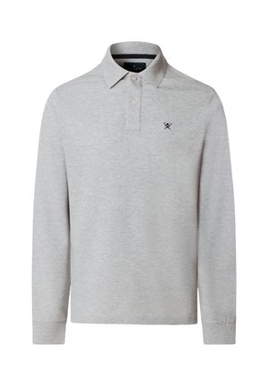 Hackett London SLIM FIT LOGO - Poloshirt - light grey marl