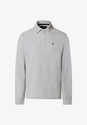 Hackett London SLIM FIT LOGO - Poloshirt - light grey marl