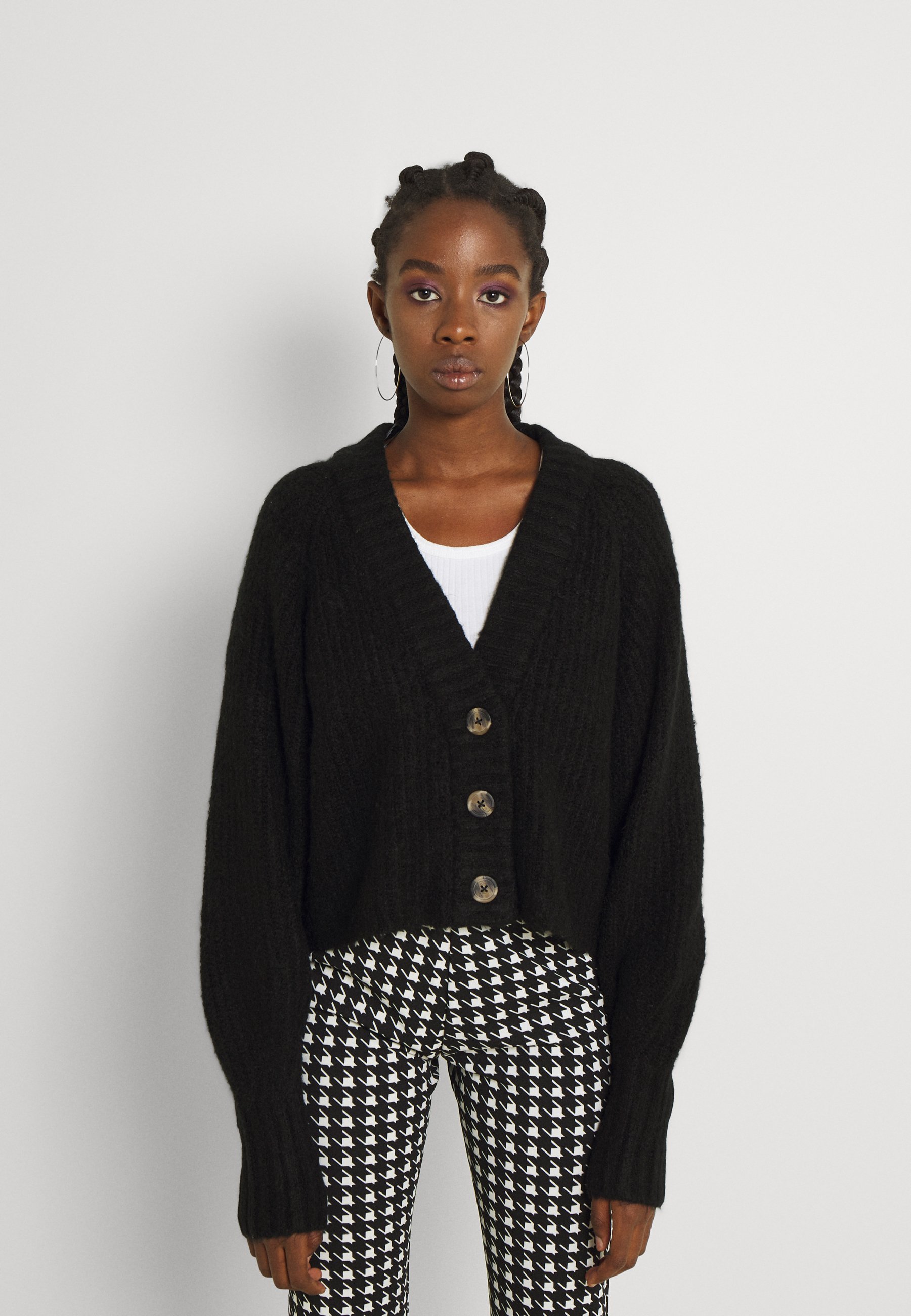 net cardigan black