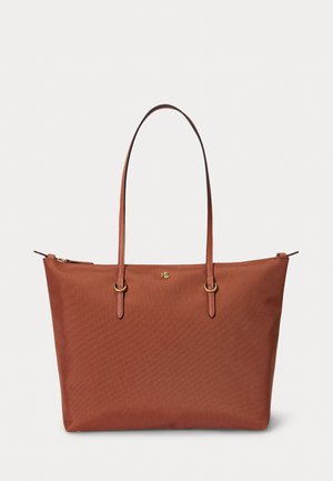 Lauren Ralph Lauren, NYLON MEDIUM KEATON TOTE BAG - Чанта за пазаруване - red terracotta