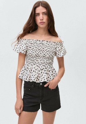 Mango Kids Denim shorts - black denim