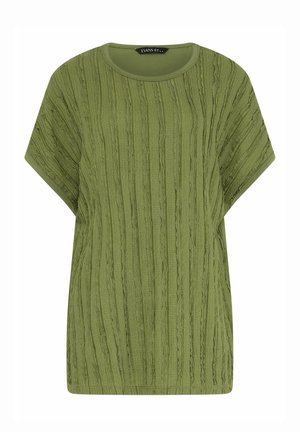 Evans, PLUS SIZE SHORT SLEEVE TOPS. - Blouse - khaki
