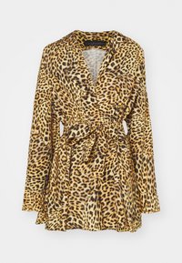 SUPER FLARED MINI DRESS - Φόρεμα πουκάμισο - cheetah patch