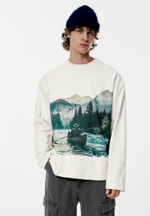 WITH GRAPHIC - Melegítőfelső - white