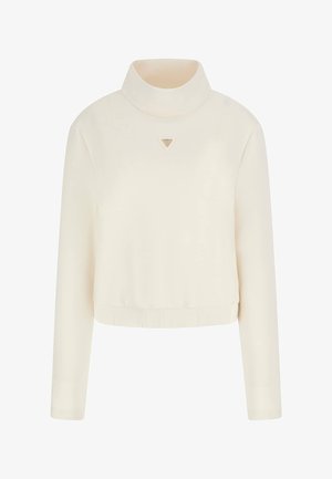 Guess HOHER KRAGEN - Bluză de molton - crema