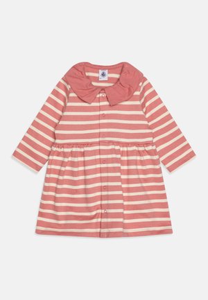 Petit Bateau BABY ROBE  - Abito in maglia - rosewood/avalanche