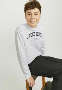 Jack & Jones Junior LOGO - Top s dlouhým rukávem - white