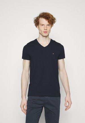 CORE SLIM V NECK TEE - Navadna majica - desert sky