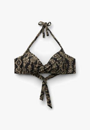 Calzedonia, GOLDEN ETHNIC TRIANGLE - Bikini-Top - black
