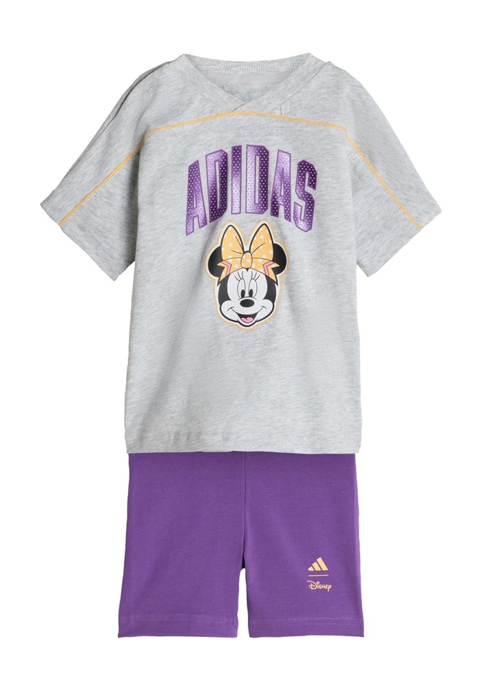 adidas MINNIE MOUSE SET UNISEX - Sports shorts - light grey heather/semi ice tangerine