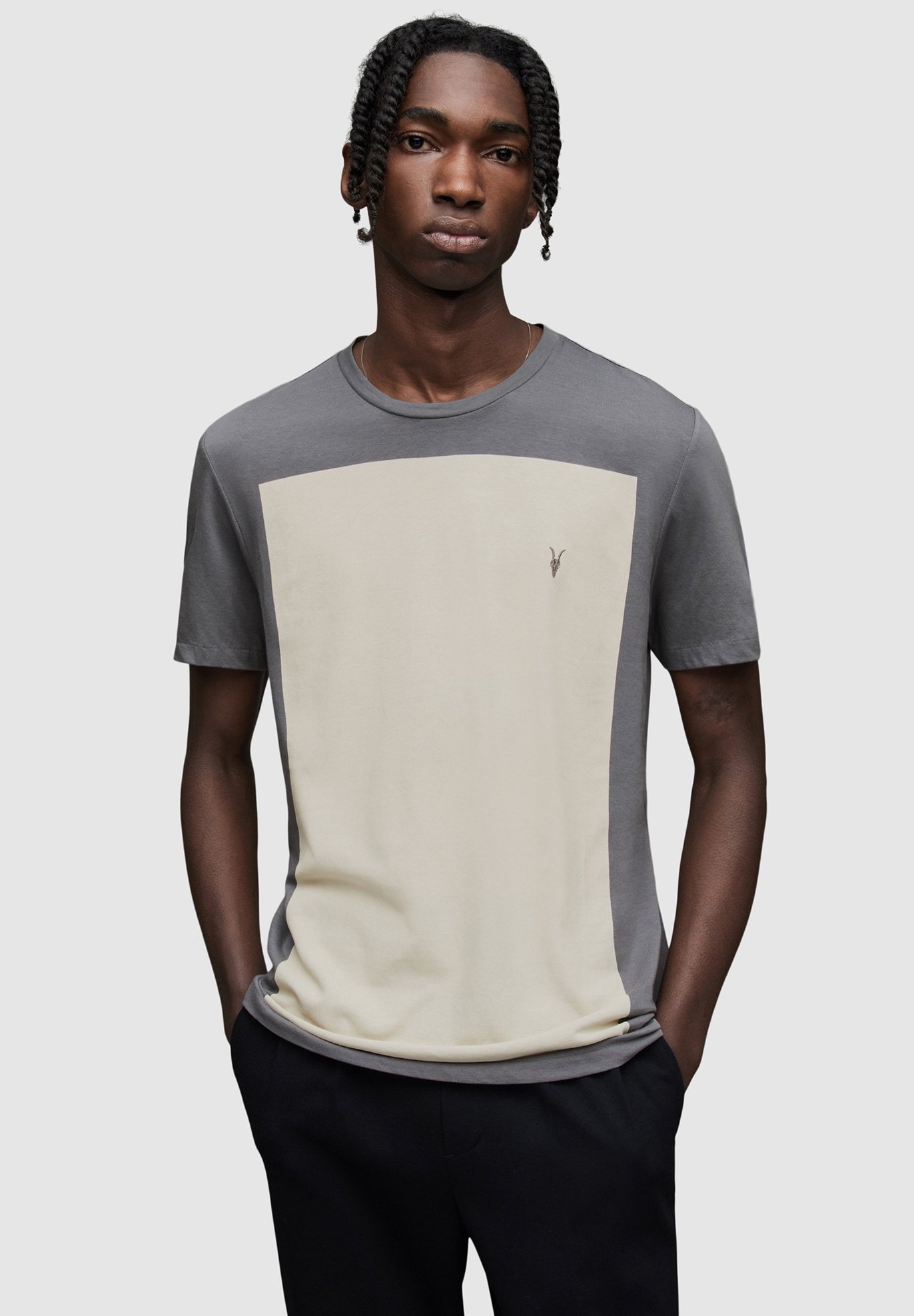 AllSaints LOBKE SS - T-shirt print - blue/blauw - Zalando.nl