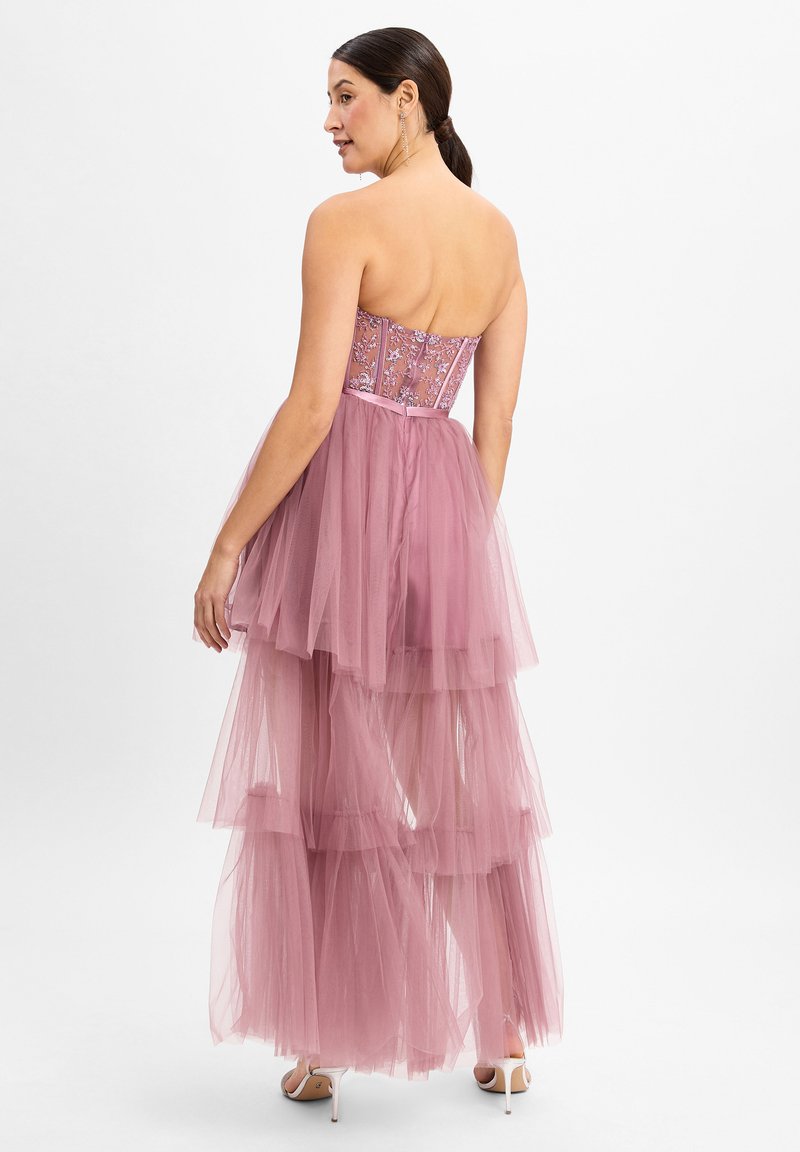 strapless open back dress Maxi Dress Baby Pink Long Dress Pippa Maxi Dress Size 10 main image 0