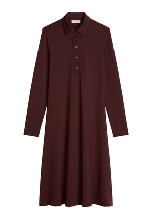 Marc O'Polo, MARC O'POLO HEMDBLUSENKLEID FLARED AUS SINGLE JERSEY MIT PAPER-FINISH   - Jerseykleid - black cherry