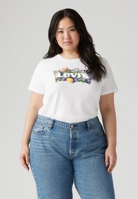 Levi's® Plus PERFECT - Marškinėliai su spaudiniu - bright white