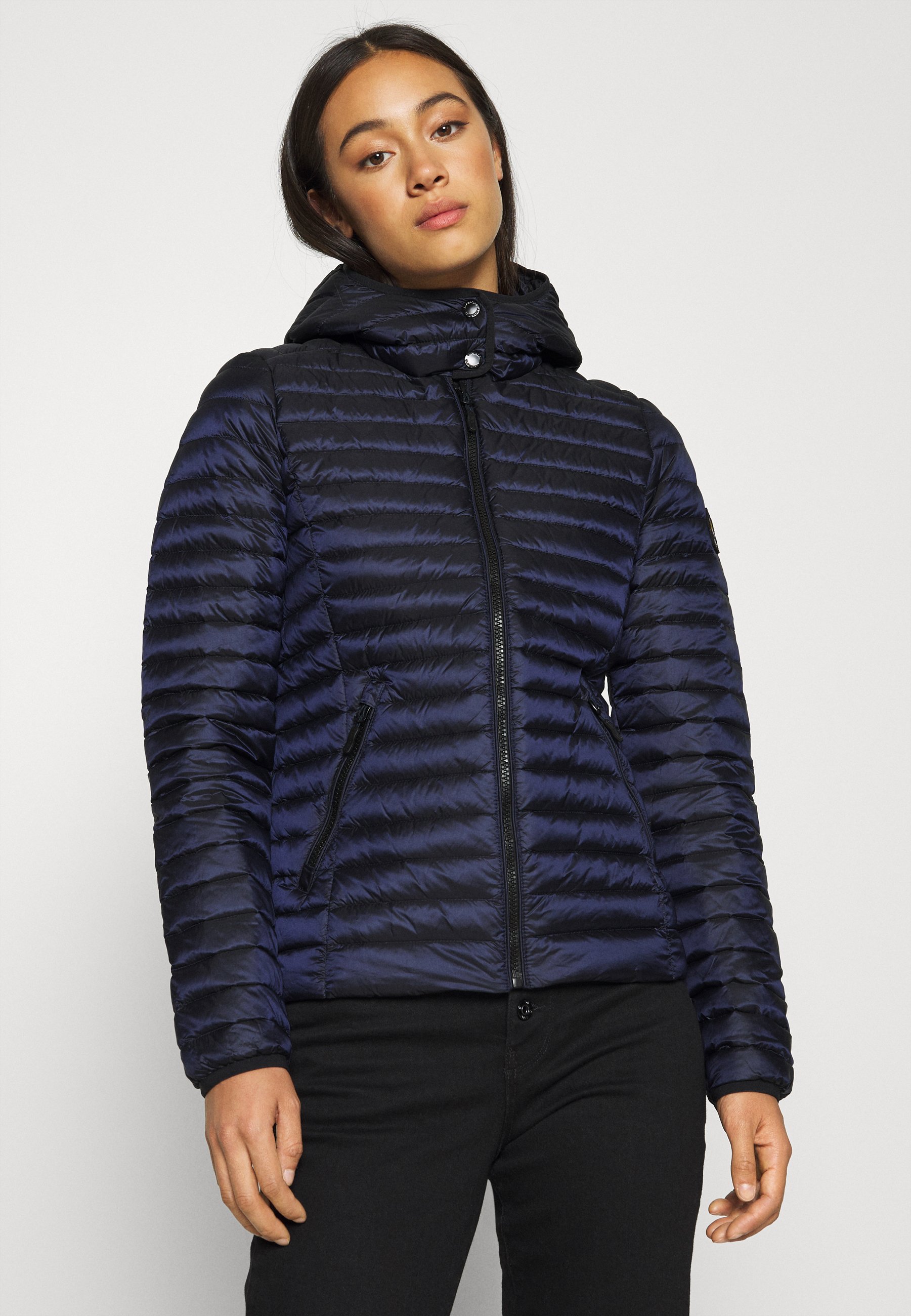 superdry core down jacket navy