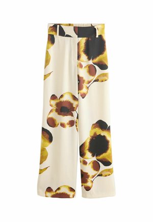 Next, REGULAR FIT - ELASTIC BACK WIDE LEG SATIN TROUSERS . - Bukser - floral