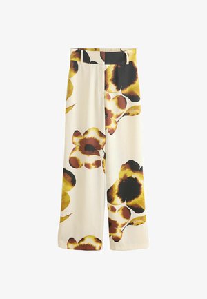 Next, REGULAR FIT - ELASTIC BACK WIDE LEG SATIN TROUSERS . - Pantaloni - floral