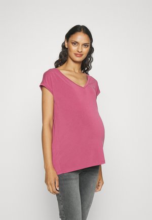 Vero Moda Maternity VMMFILLI V NECK - Βασικό μπλουζάκι - dry rose
