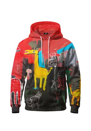 Mr. GUGU & Miss GO, WILD LIFE HOODIE - Kapuutsiga pusa - red