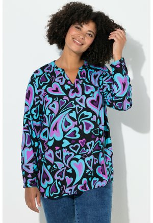 HERZMUSTER -AUSSCHNITT LANGARM - Bluse - pale turquoise