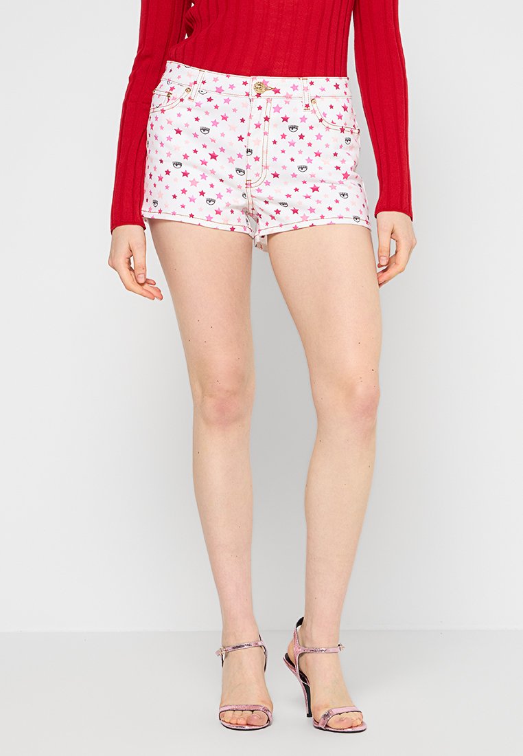 CHIARA FERRAGNI Jeansshort wit
