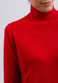 CASH-MERE CASH-MERE ROLLKRAGEN PULLOVER - Maglione - rot