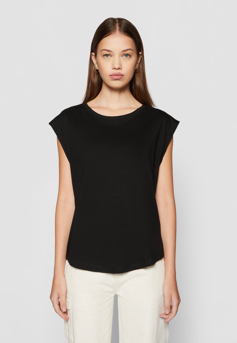 Urban Classics Urban Classics LADIES BASIC SHAPED TEE - Basic T-shirt - black