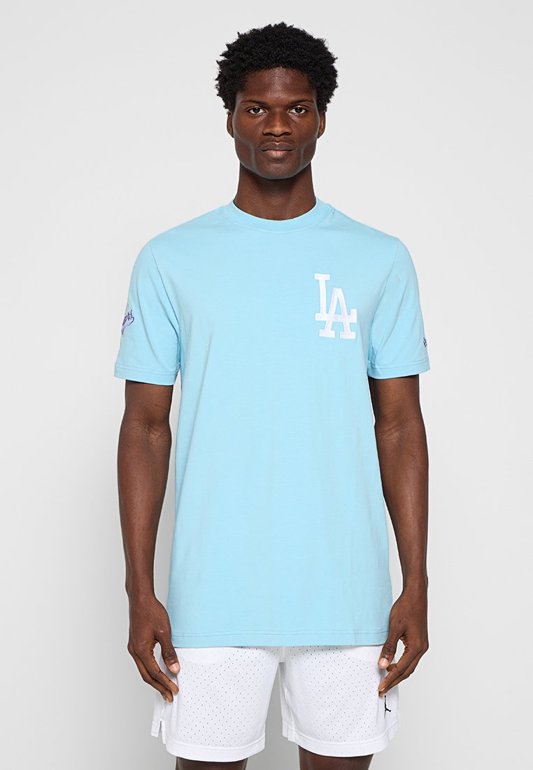 new era T-shirt print lichtblauw