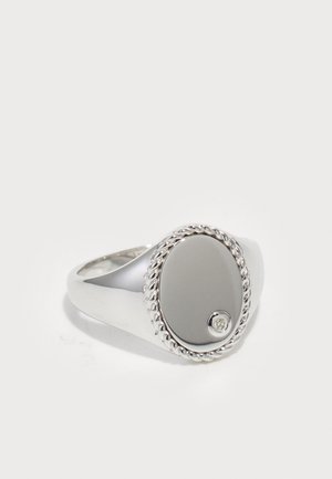 CHEVALIERE OVALE UNISEX - Bague - white gold-coloured