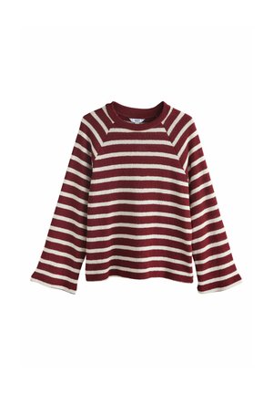 REGULAR FIT - LONG SLEEVE CREW NECK - Pulóver - red and ecru stripe