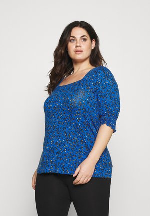 SQUARE NECK FLORAL GYPSY - Blouse - cobalt
