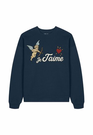 JE TAIME EMBROIDERY - Felpa - dark blue