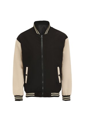 Bomber Jacket - schwarz wollweiss
