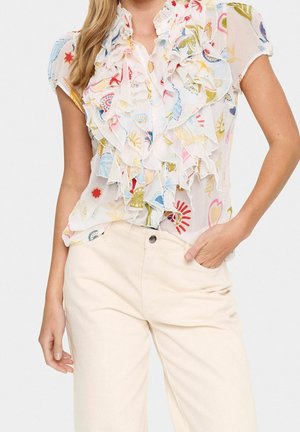 Button-down blouse - multi-coloured