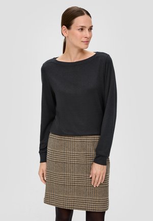 s.Oliver Langarmshirt - dunkelgrau