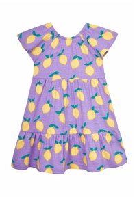 JoJo Maman Bébé RUFFLE SLEEVE TIERED- REGULAR FIT - Trikotaažkleit - lilac purple lemon