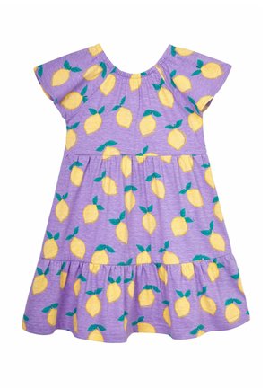 JoJo Maman Bébé RUFFLE SLEEVE TIERED- REGULAR FIT - Jerseykleid - lilac purple lemon