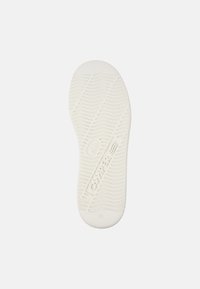 White rubber shoe sole with a textured wavy pattern and "CAMPER" logo. Size marked as 36. Smooth finish with rounded toe area.