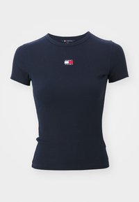 Tommy Jeans BADGE TEE - T-shirt basic - dark night navy