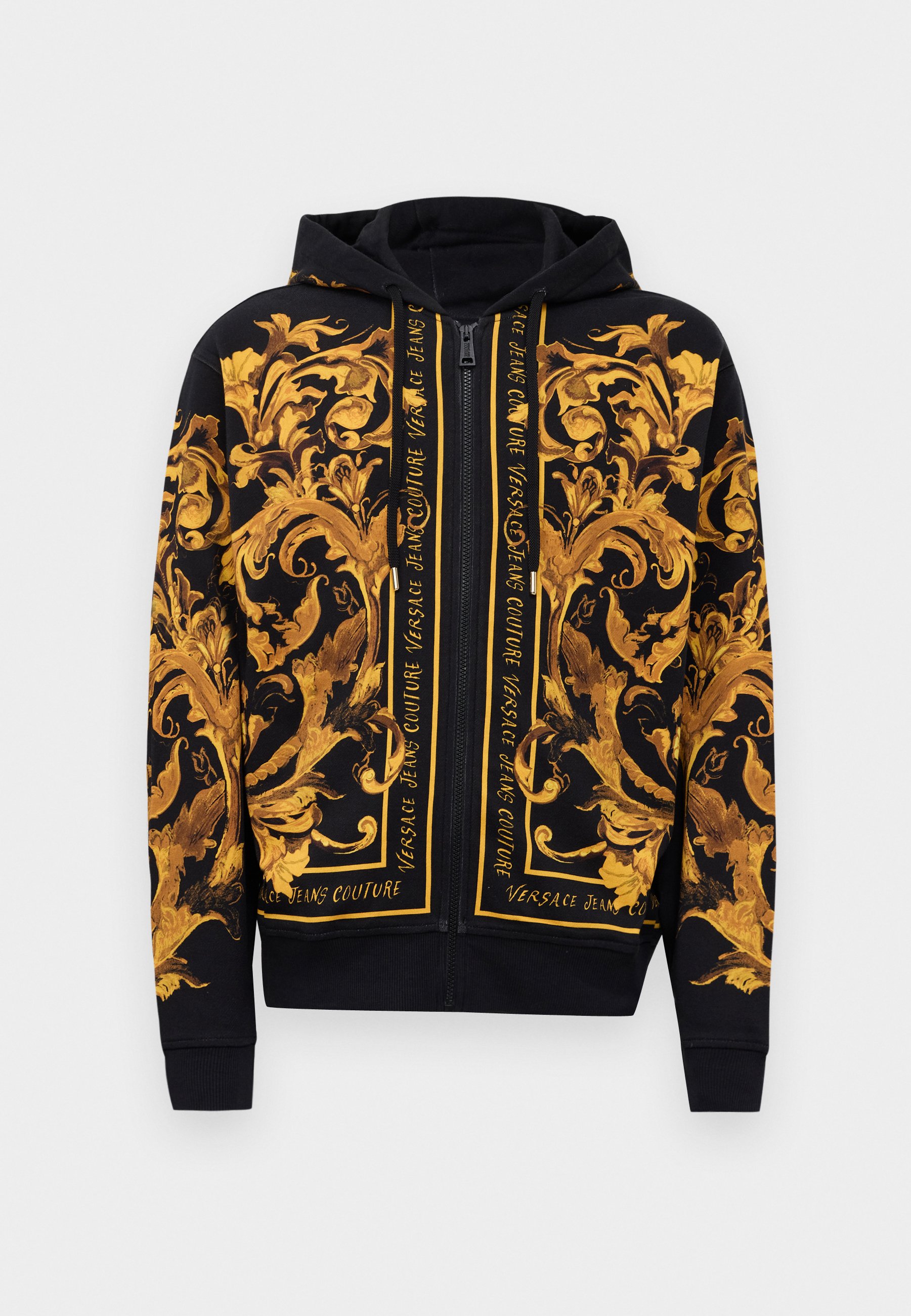 Versace Jeans Couture BAROCCO - Zip-up sweatshirt - black/gold