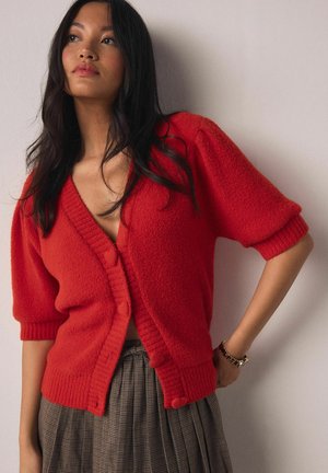 REGULAR FIT - COSY SHORT SLEEVE HEART BUTTON - Vest - red