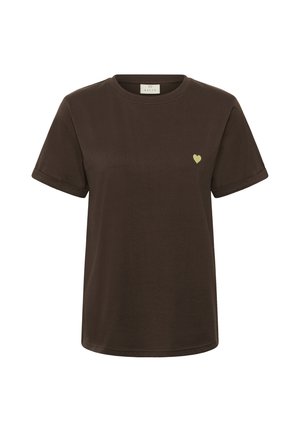 Kaffe, KAFFE KAHEART T-SHIRT - T-shirt basique - coffee bean sunlight heart