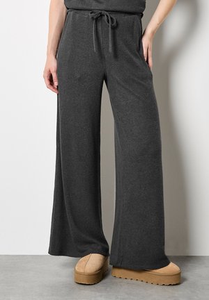 SOFT WIDE LEG - Stoffhose - dark grey - charcoal