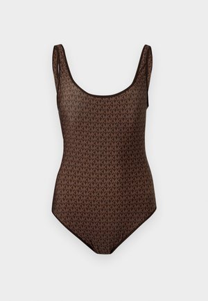 MICHAEL Michael Kors, REVERSIBLE ONE PIECE REVERSIBLE SCOOP - Uimapuku - chocolate