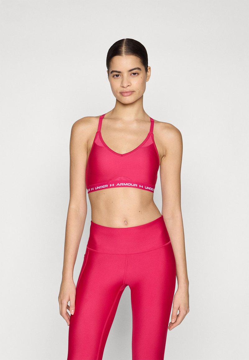 Under Armour CROSSBACK LOW - Sports-BH-er med lett støtte - shaded fuchsia/white