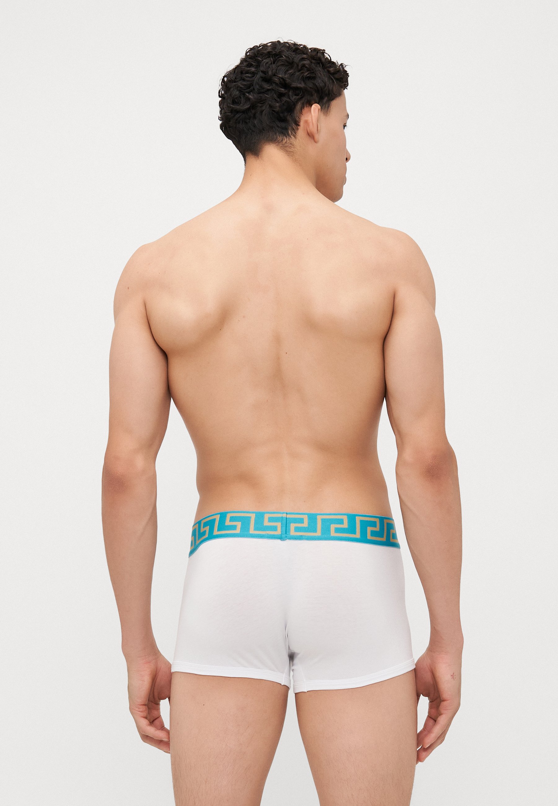 Versace UNDERPANTS LOW RISE TRUNK - Trunks - bianco/dark sea green