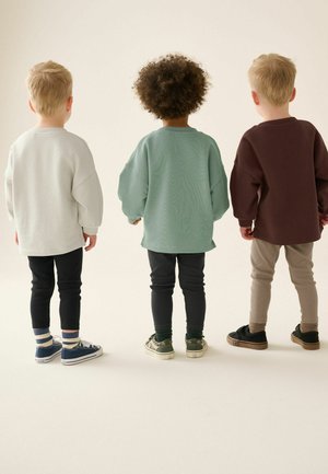 Next, REGULAR FIT - CREW TOP AND LEGGING SET 3 PACK - Sweatshirt - brown green off-white