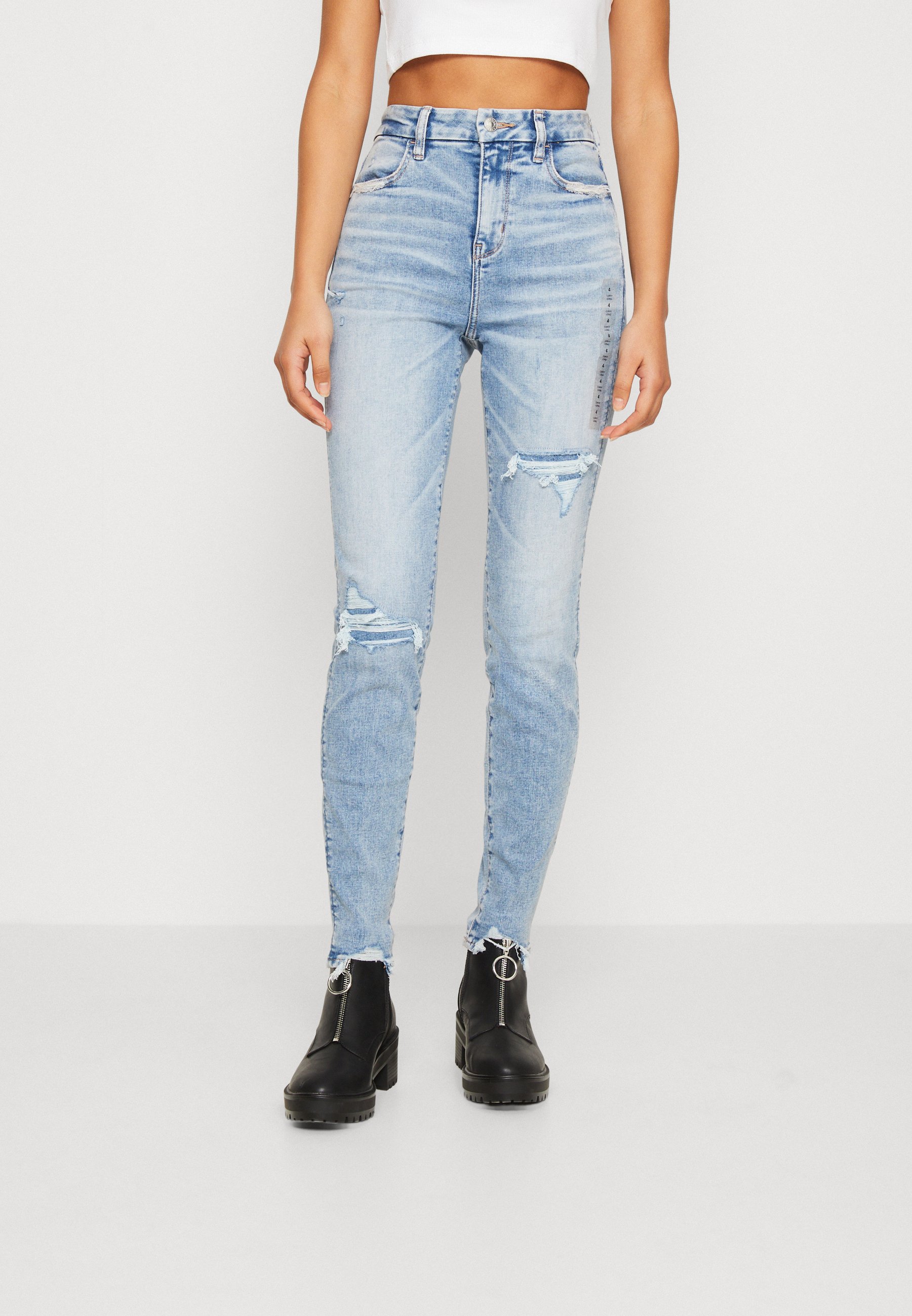 American Eagle CURVY HI RISE JEGGING - - rocky blue/azul - Zalando.es